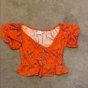 Off the shoulder Princess Polly cropped top